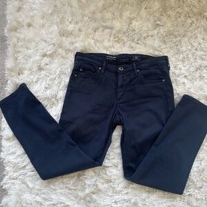 AG Adriano Goldschmied Navy Mid-Rise Jeans